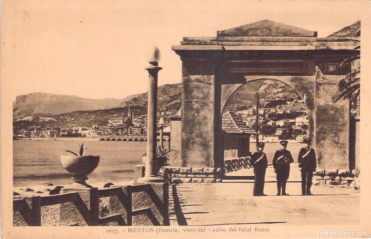 Postales: Tarjeta Postal de Menton Vista desde el Casino dei Balzi Rossi
