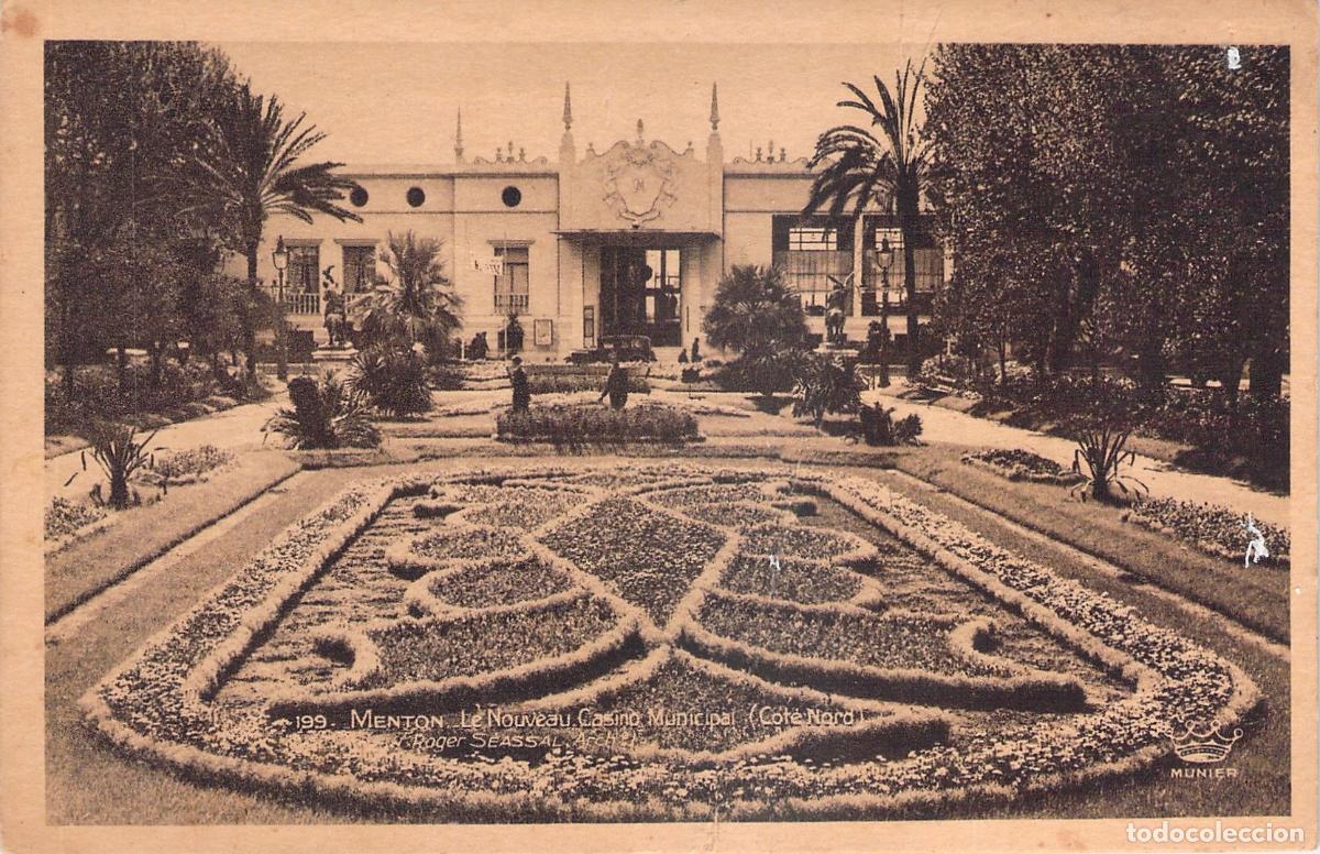 Postales: Postal del Nuevo Casino Municipal de Menton, Francia