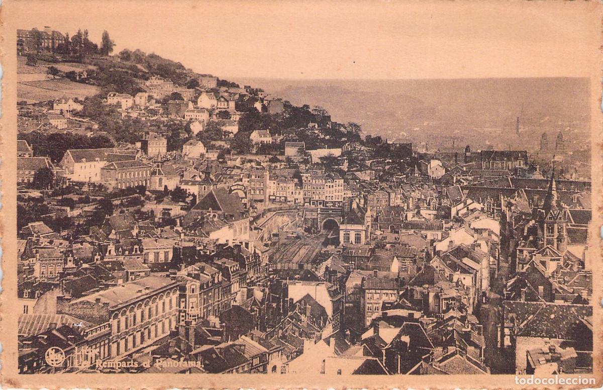 Postales: Postal de Li&egrave;ge Vista Panor&aacute;mica y Murallas B&eacute;lgica