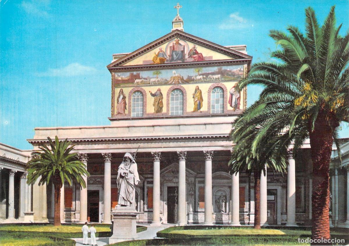 Postales: Postal de la Bas&iacute;lica de San Pablo Extramuros, Roma, Italia