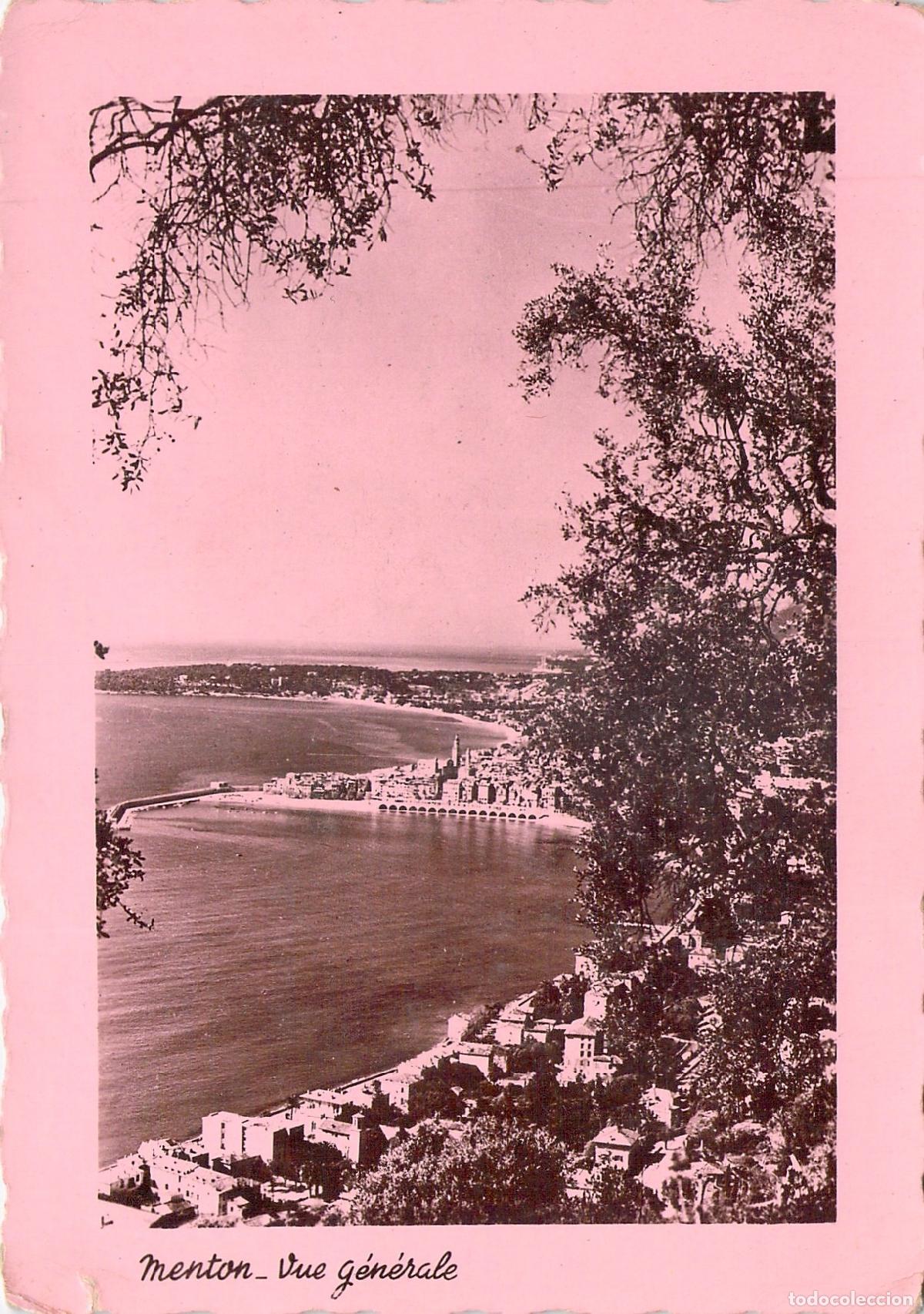 Postales: Postal de Menton Vista General de la Costa y Puerto de Francia