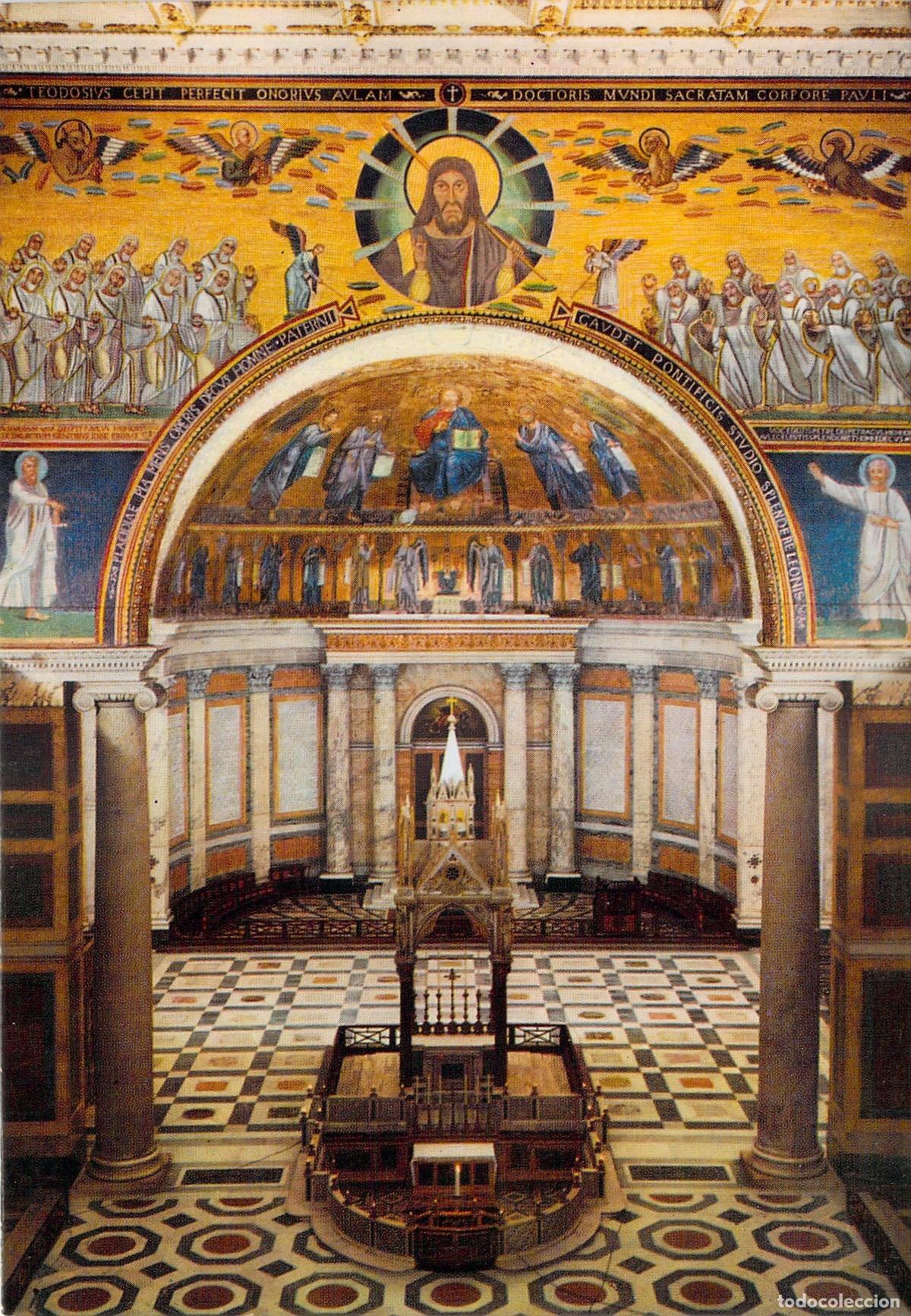 Postales: Postal de Roma Bas&iacute;lica de San Pablo Arco de Galla Placidia