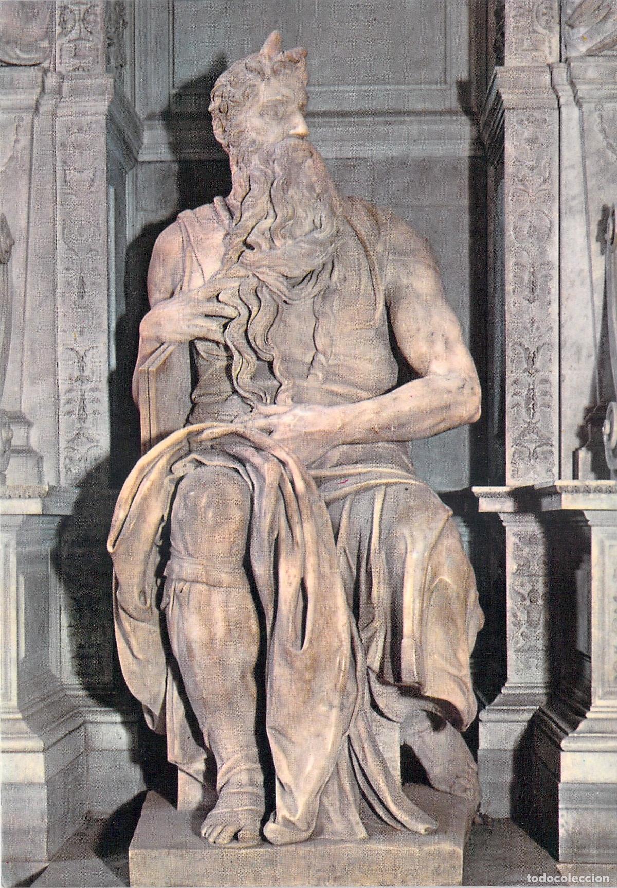 Postales: Postal Estatua de Mois&eacute;s de Miguel &Aacute;ngel en Roma