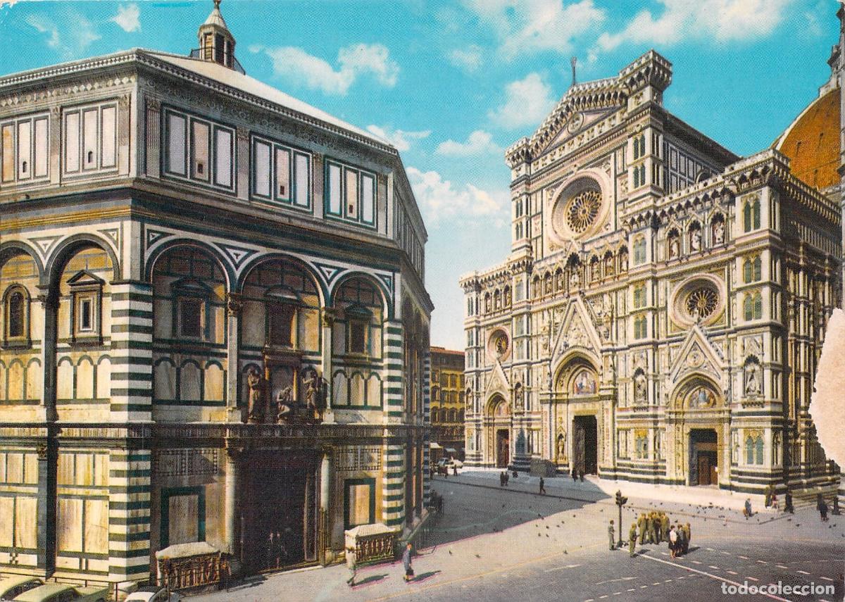 Postales: Postal de la Catedral y el Baptisterio de Florencia