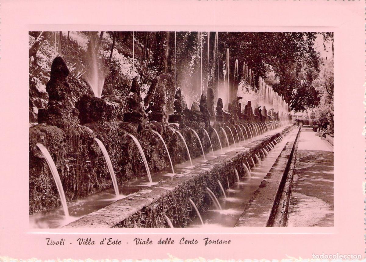 Postales: Postal Villa d'Este Tivoli Italia Avenida de las Cien Fuentes