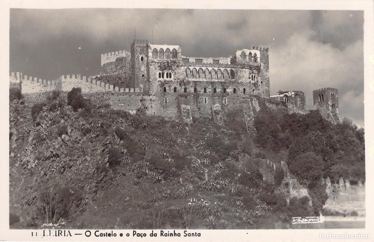 Postales: Postal Castillo de Leiria y Pa&ccedil;o da Rainha Santa Portugal