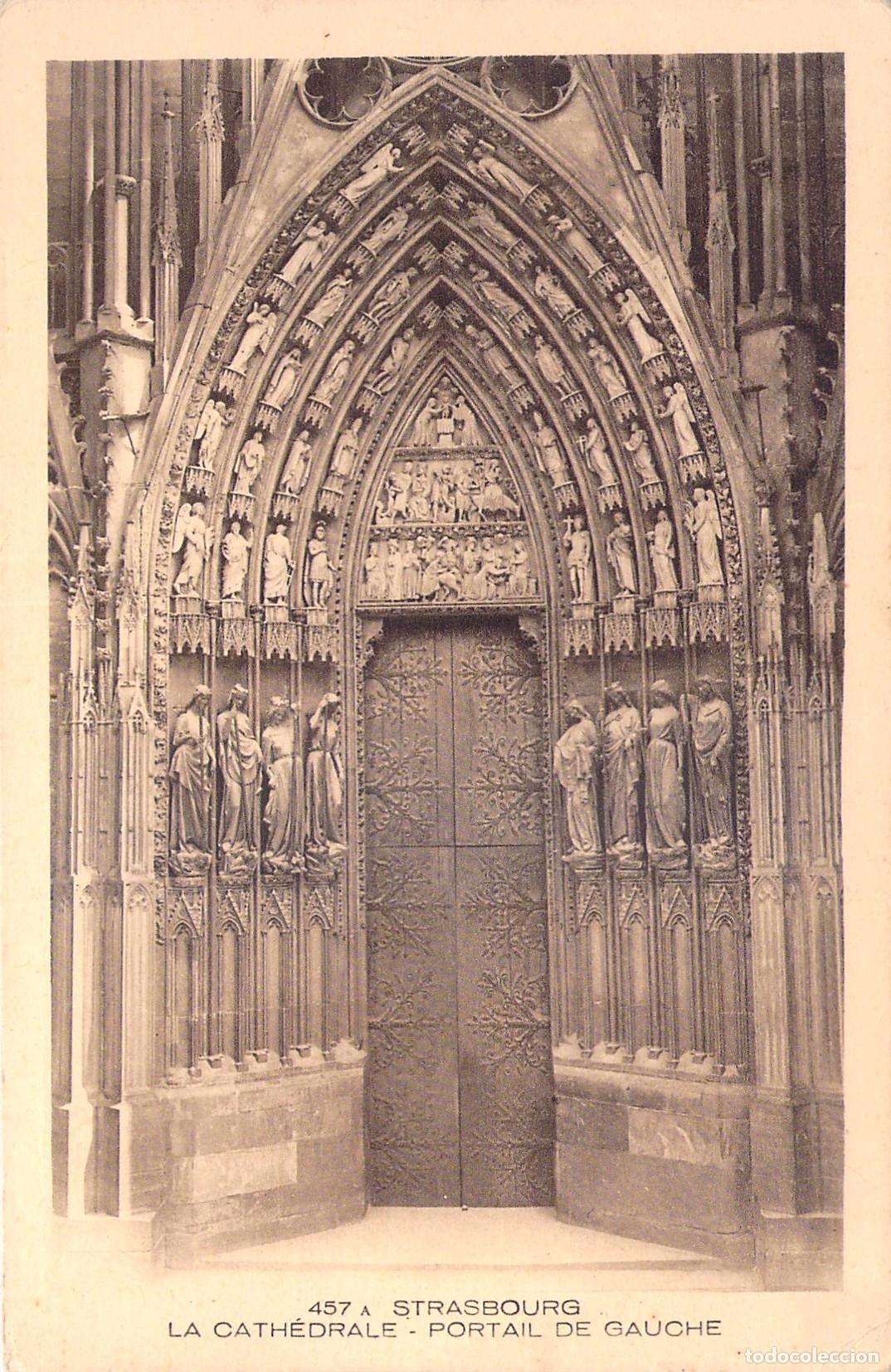 Postales: Tarjeta Postal Catedral de Estrasburgo Portal Izquierdo Francia