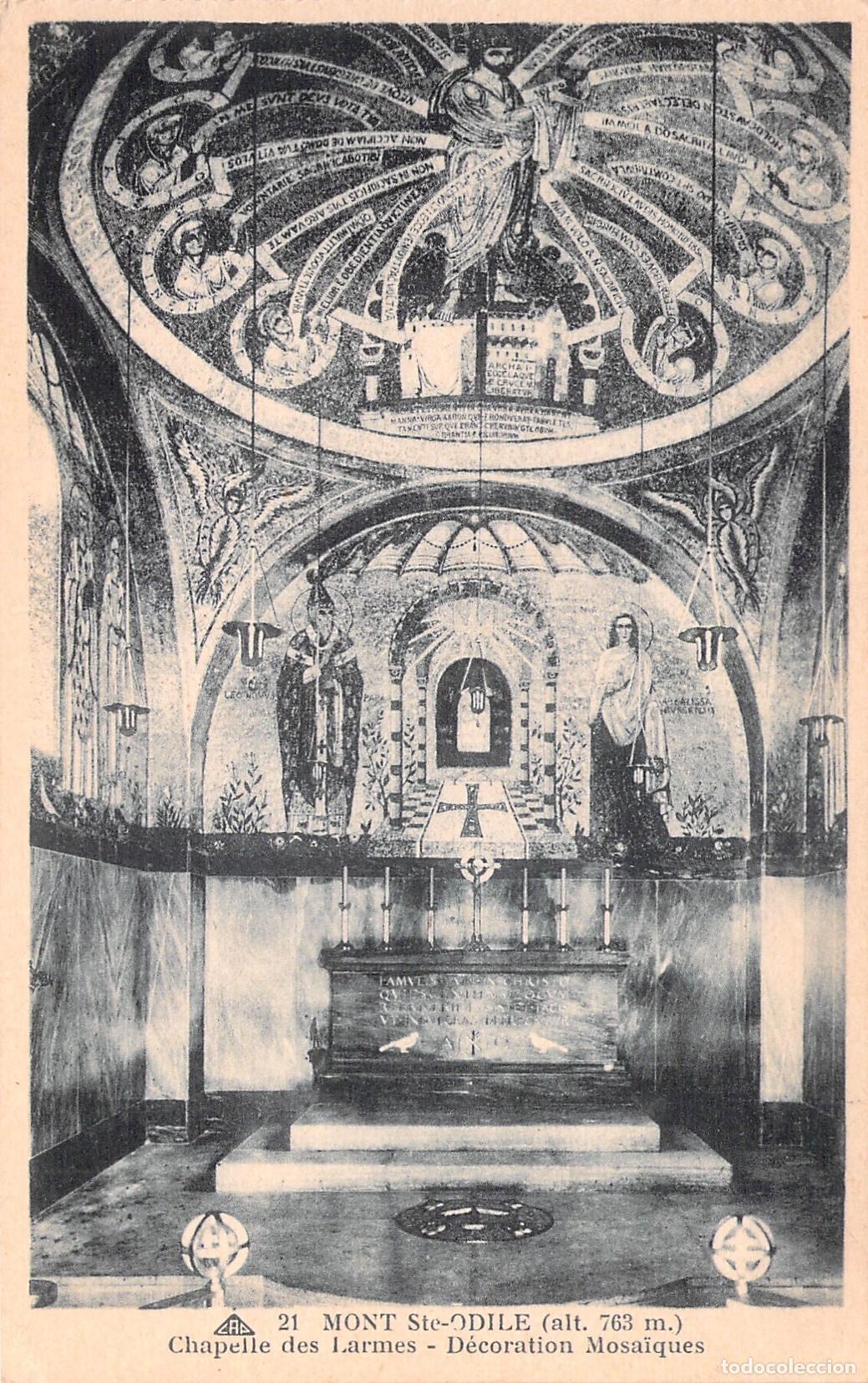 Postales: Postal de la Capilla de las L&aacute;grimas, Mont Sainte-Odile, Francia