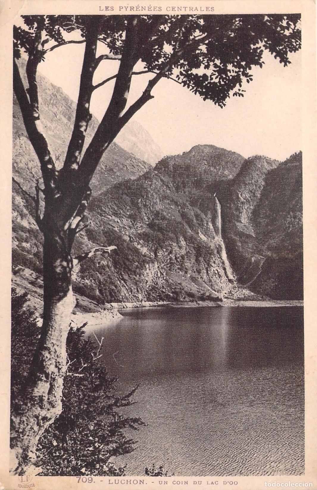 Postales: Postal de Luchon Francia - Un rinc&oacute;n del Lago de Oo y cascada