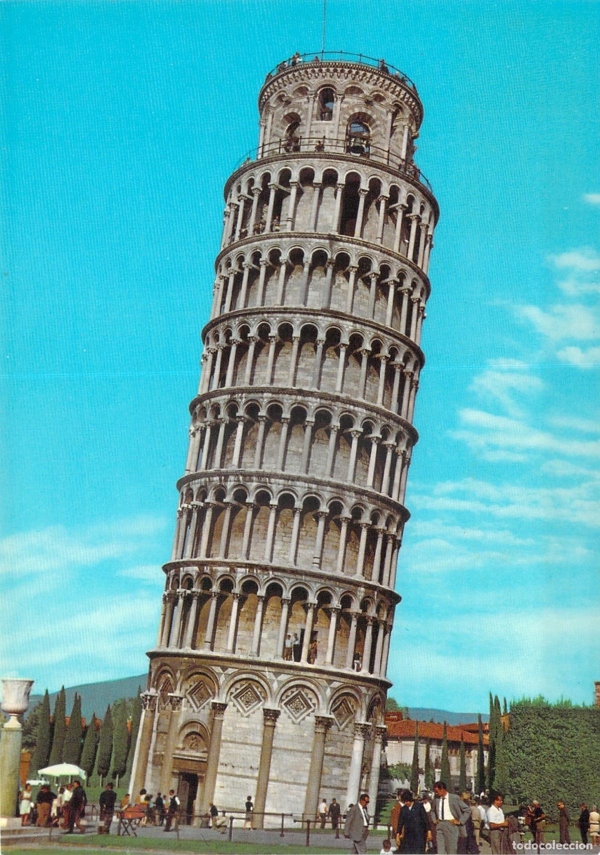 Cartoline: Postal de la Torre Inclinada de Pisa, Italia