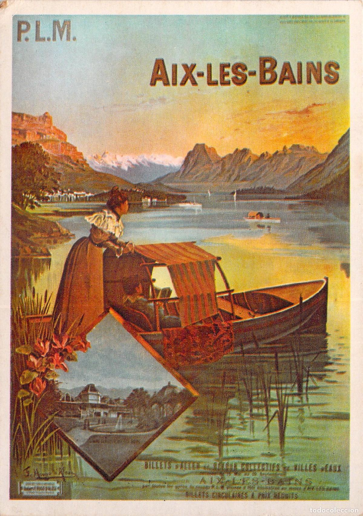 Cartoline: Postal de Aix-les-Bains - Cartel PLM por F. Hugo d'Alesi