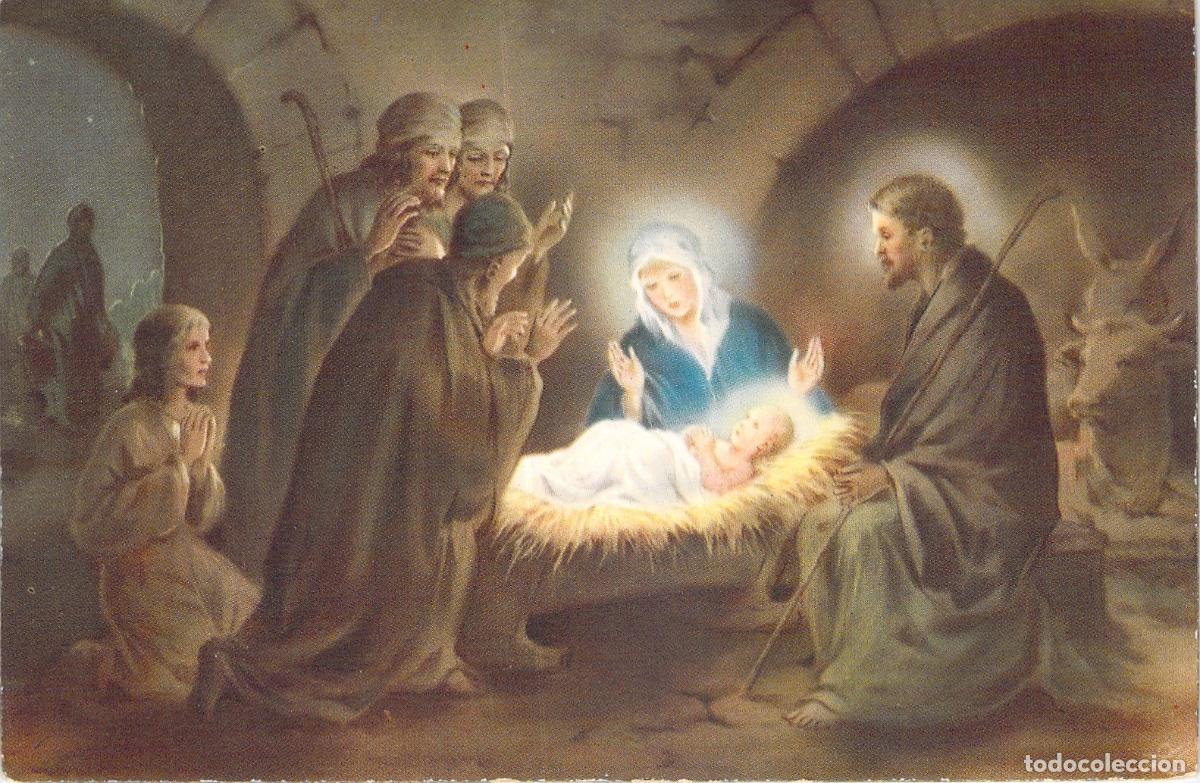 Postcards: Postal de Navidad Nacimiento de Jes&uacute;s y Adoraci&oacute;n de los Pastores
