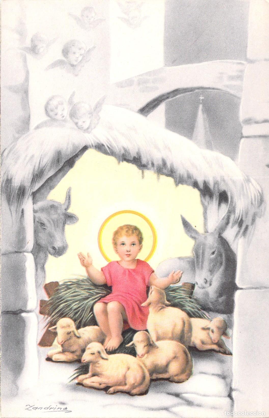 Postcards: Postal Religiosa del Ni&ntilde;o Jes&uacute;s con Corderos, Serie Cielo