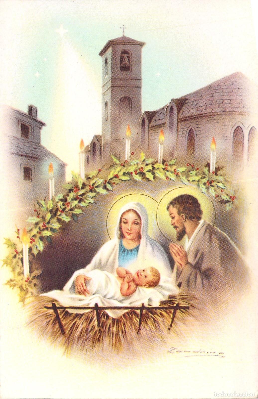 Postales: Postal Navide&ntilde;a de la Sagrada Familia y el Ni&ntilde;o Jes&uacute;s