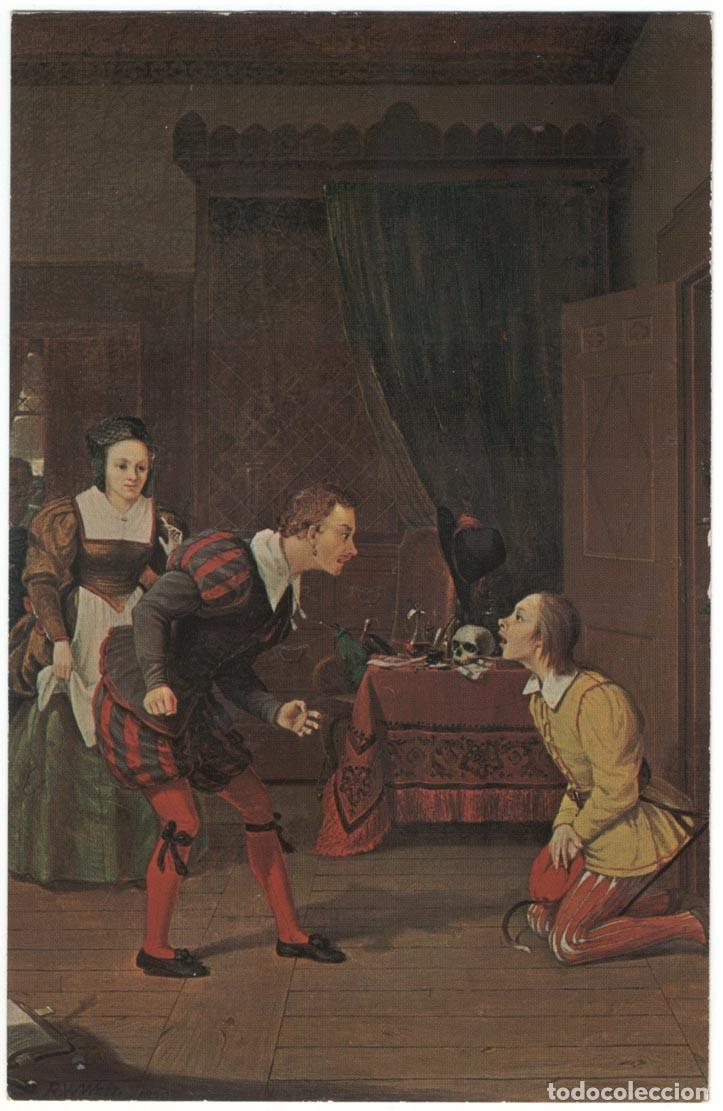 Postales: Dr. Caius, Simple and Dame Quickly, by Robert W. Weir (American Shakespeare Collection. Stratford CN