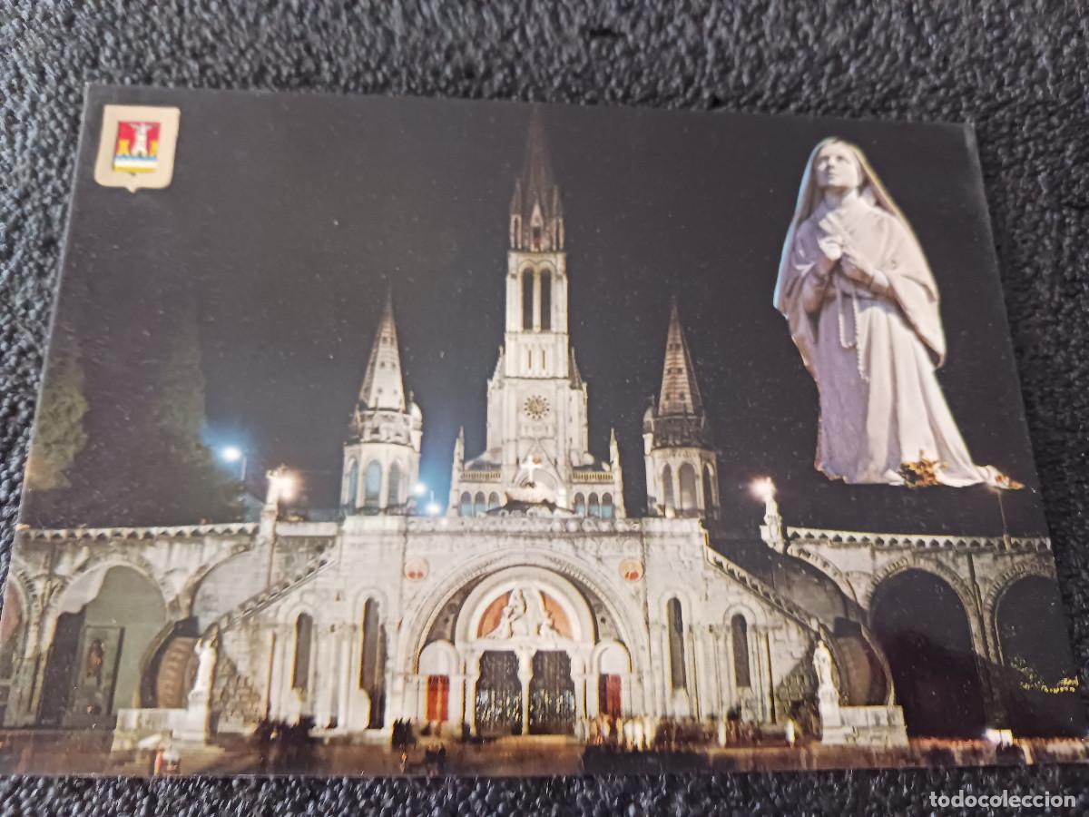 Postales: 1186 lourdes, iluminacion de la basilica, ed. dino