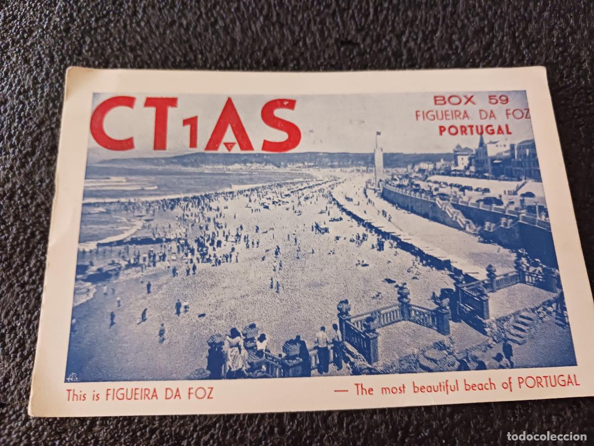 Postales: TARJETA DE RADIO AFICIONADO DE FIGUEIRA DA FOZ, PLAYA, 1950