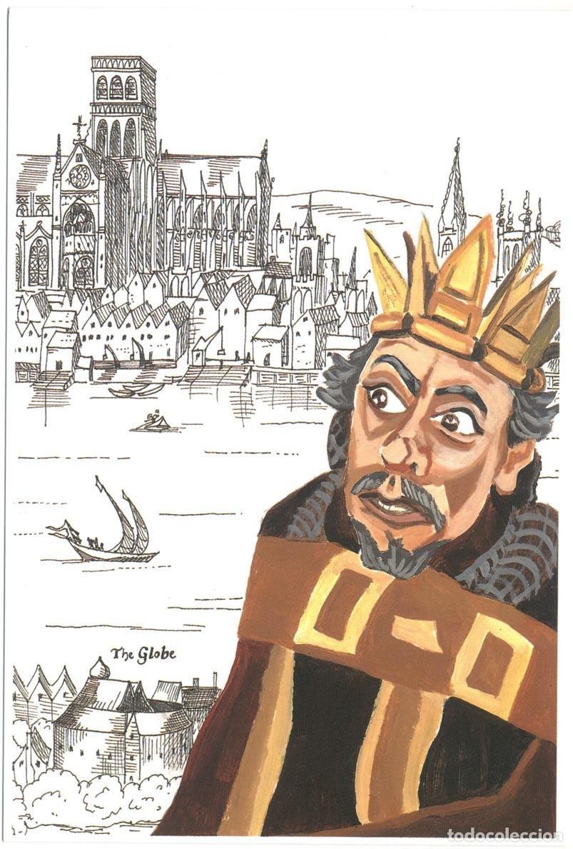 Postales: 5 Postales Actors on Shakespeare Characters_Maximun Original; 42-46. Illustration Sarah Beaumont
