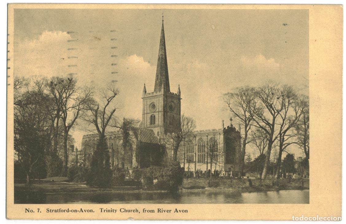 Postales: Stratford-Upon-Avon. Trinity Church from River Avon_Shakespeare Press (Forest of Arden; 7)