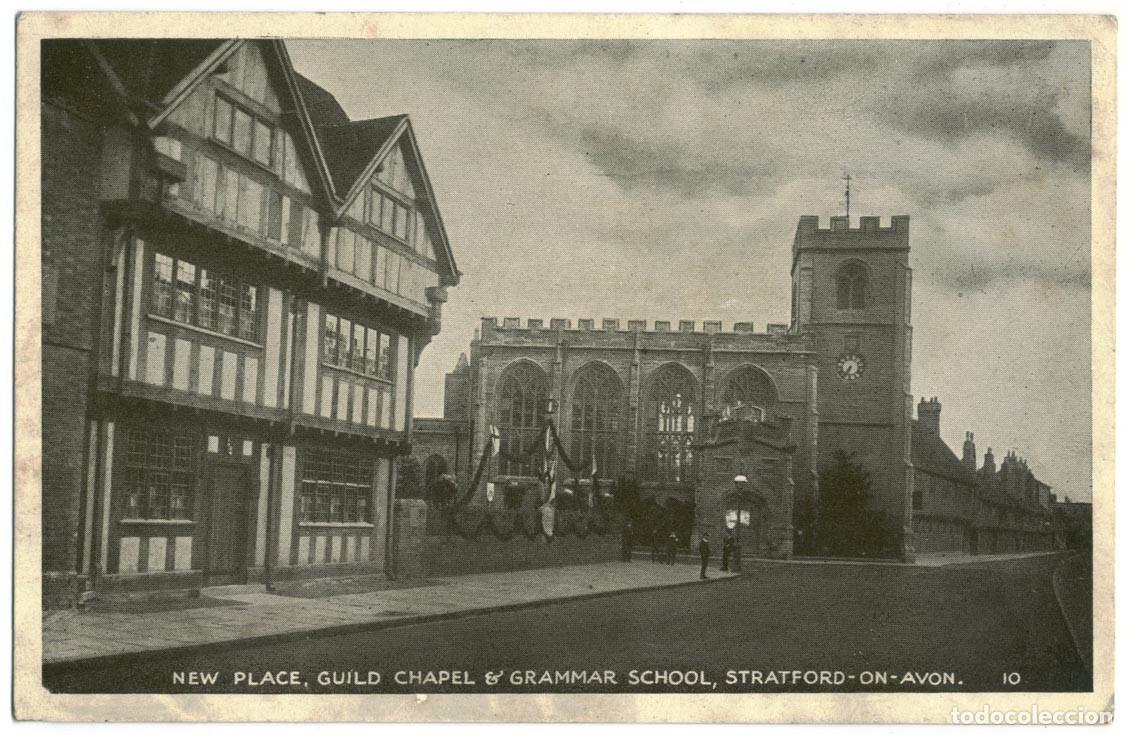 Postales: New Place, Guild Chapel & Grammar School (Stratford-Upon-Avon)_Sin datos; 10