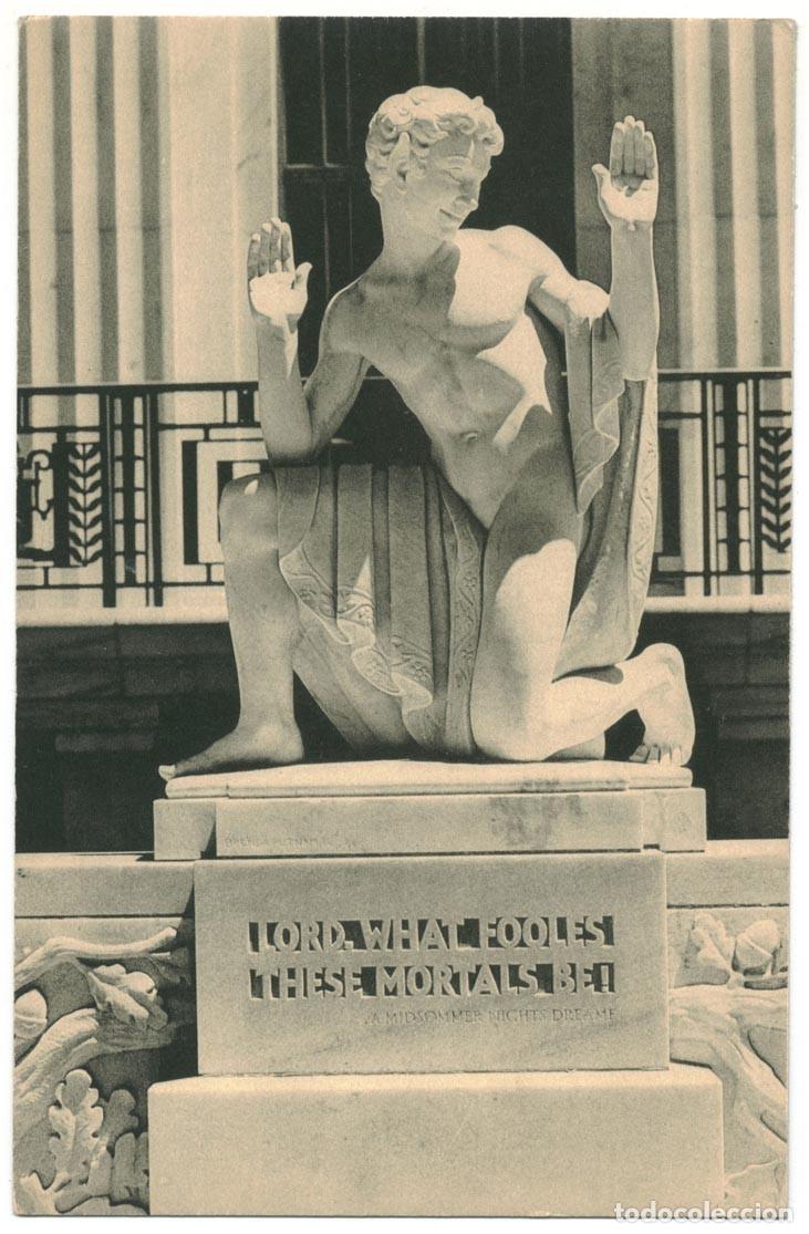 Postales: Folger Shakespeare Library WA. Puck, by Brenda Putnam_Meriden. Photo Horydzczak