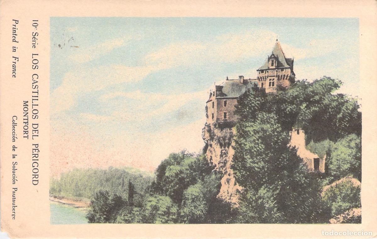 Postales: Postal Castillo de Montfort en P&eacute;rigord Francia