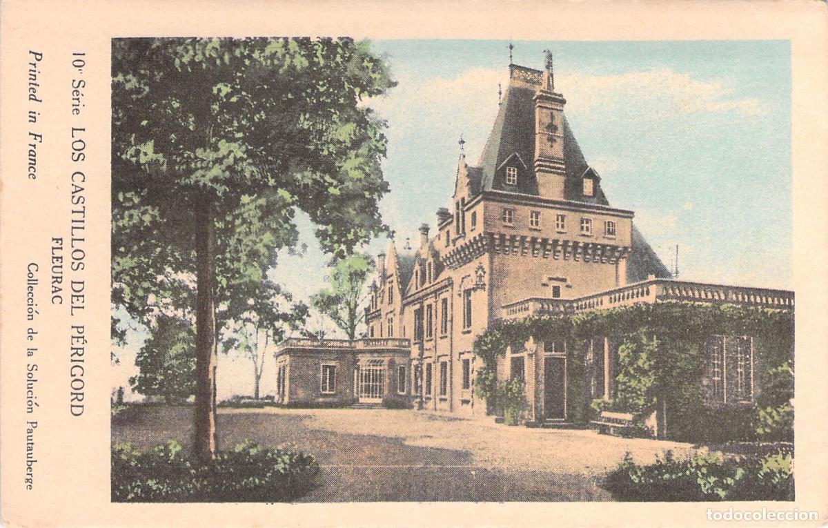 Postales: Postal Castillo de Fleurac en el P&eacute;rigord Francia