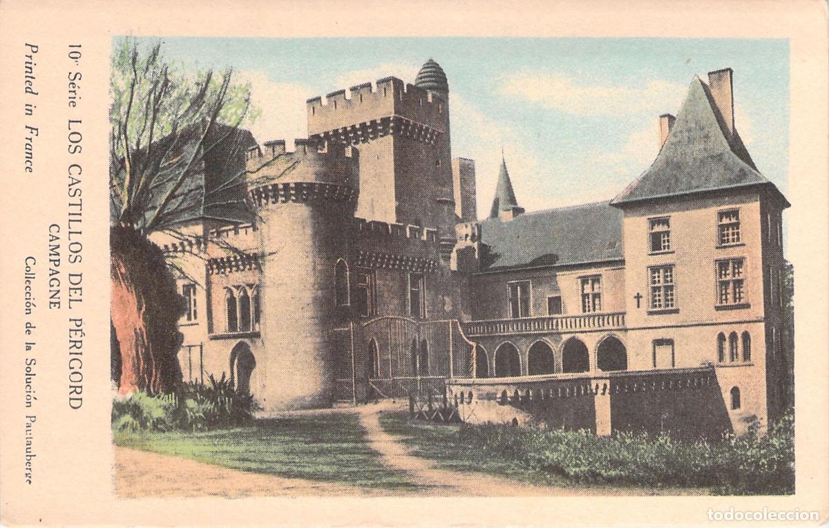 Postales: Postal de la Colecci&oacute;n Castillos del P&eacute;rigord: Castillo de Campagne