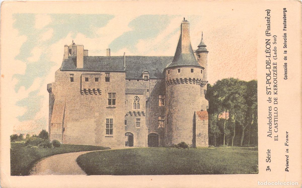 Postales: Postal Castillo de Kerouz&eacute;r&eacute;, Saint-Pol-de-L&eacute;on, Francia