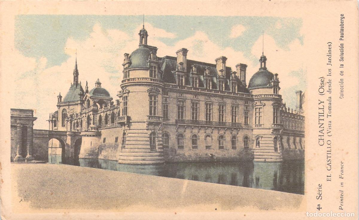 Postales: Postal Castillo de Chantilly Francia Vista desde los Jardines