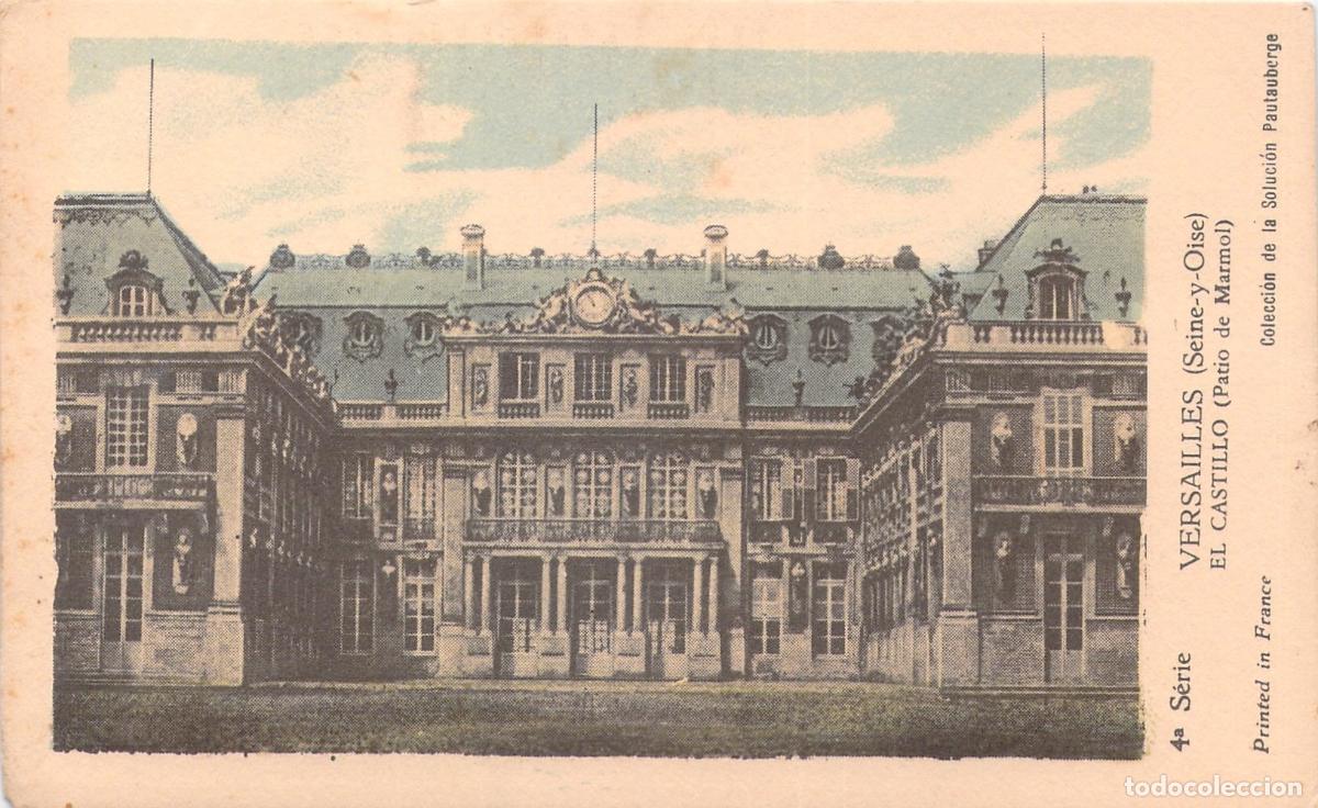 Postales: Postal del Palacio de Versalles, Patio de M&aacute;rmol, Francia