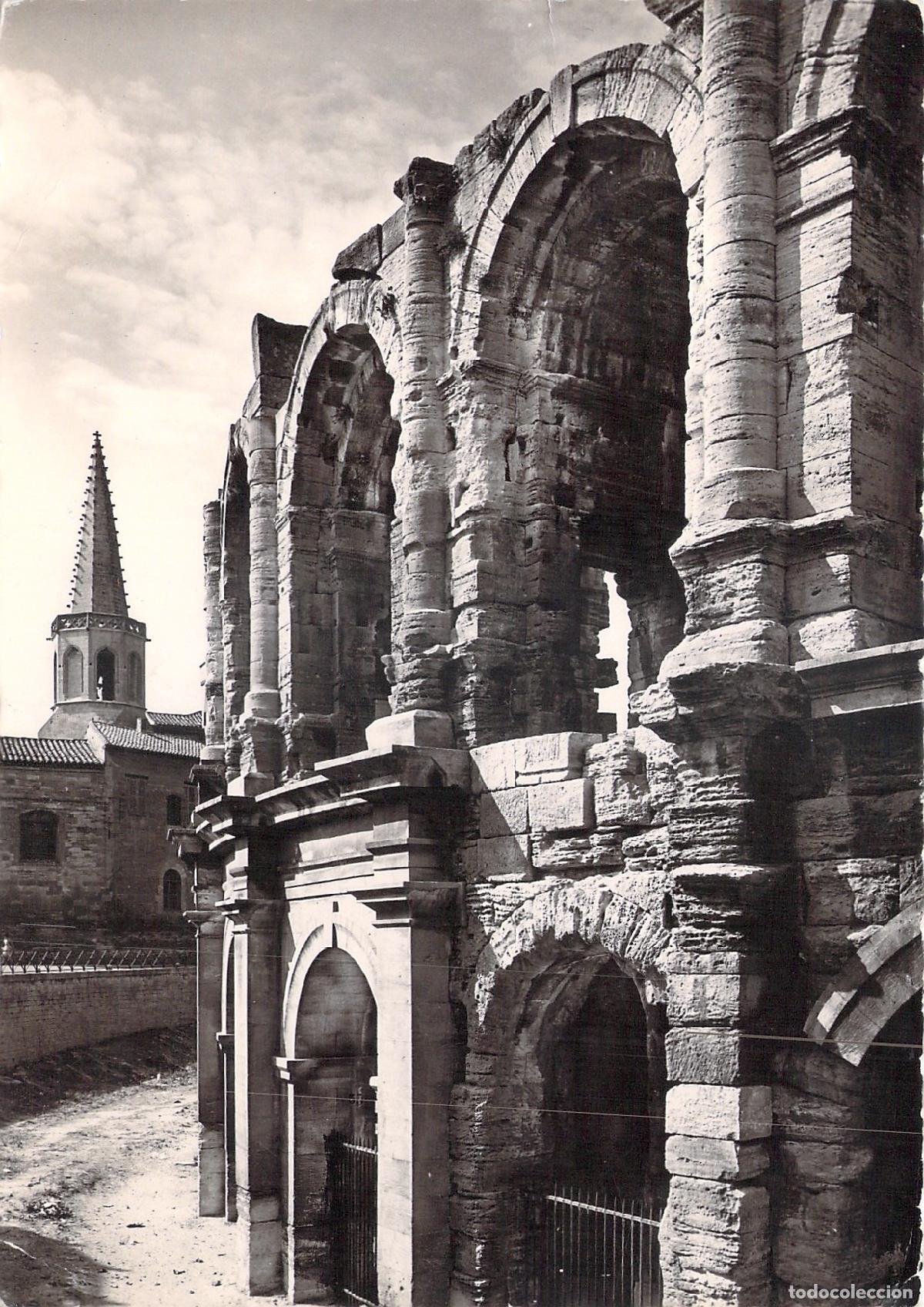 Postales: Postal del Anfiteatro Romano de Arles, Francia