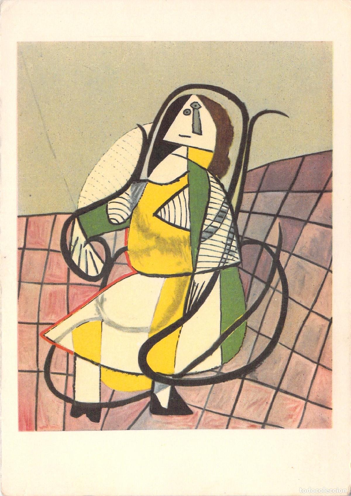Postales: Postal de Arte Pablo Picasso - Mujer en una Mecedora - Museo Par&iacute;s
