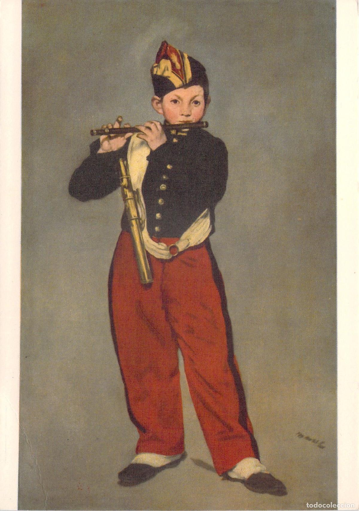 Postales: Postal Art&iacute;stica El P&iacute;fano de &Eacute;douard Manet Museo del Louvre