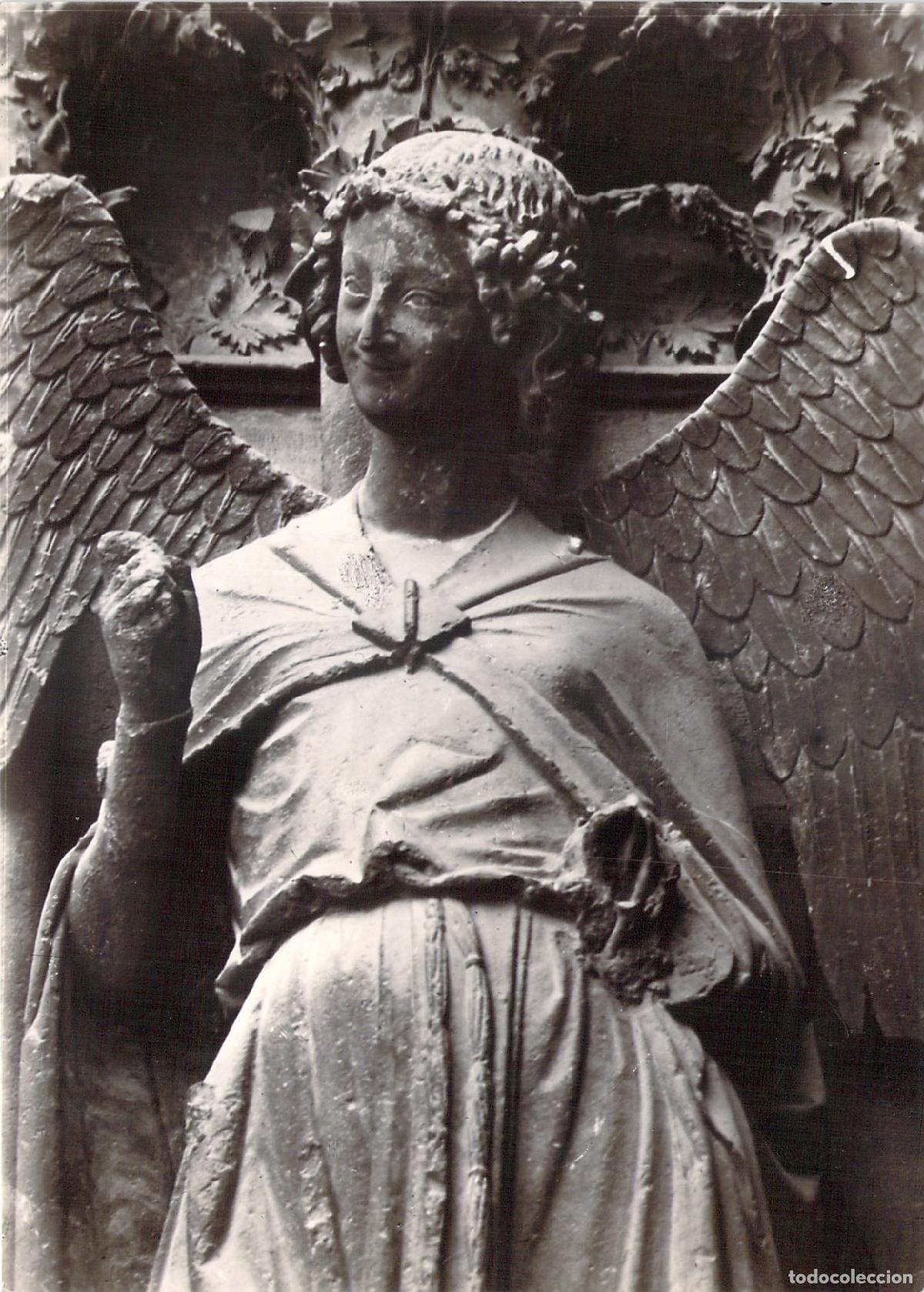 Postales: Postal de la Catedral de Reims Escultura del &Aacute;ngel Sonriente