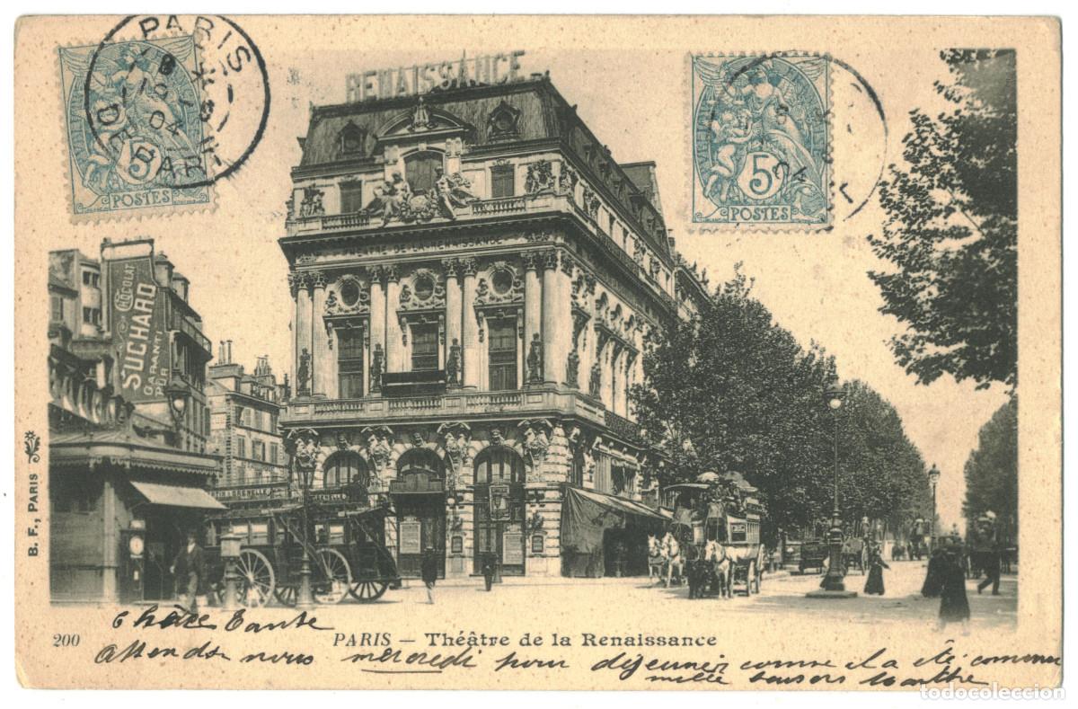 Cartes Postales: PARIS_Th&eacute;&acirc;tre de la Renaissance_B.F. 200