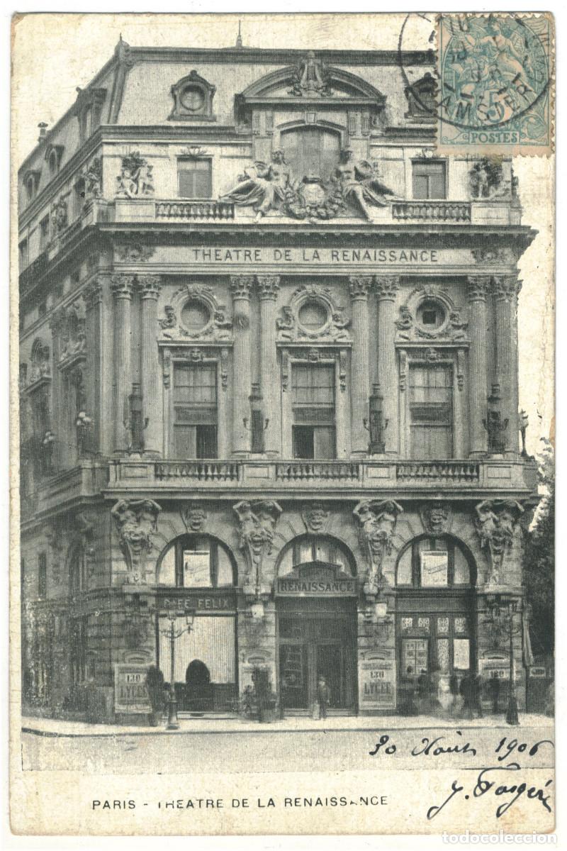 Postkarten: PARIS_Th&eacute;&acirc;tre de la Renaissance_Sin datos / Teatros Francia