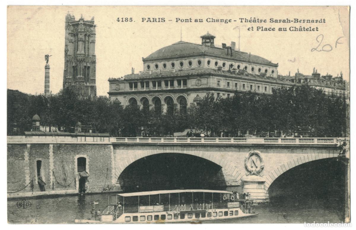 Cartoline: PARIS_Th&eacute;&acirc;tre Sarah Bernardt_ELD 4185 / Teatros Francia