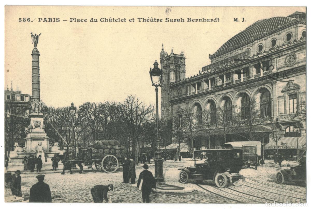 Cartes Postales: PARIS_Th&eacute;&acirc;tre Sarah Bernardt_M.J. 9 / Teatros Francia