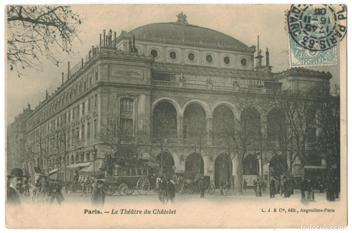 Cartoline: PARIS_Th&eacute;&acirc;tre du Ch&acirc;telet_L.J / Teatros Francia