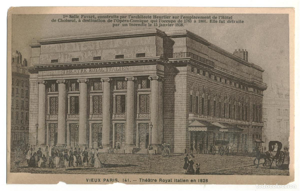 Postales: PARIS_Th&eacute;&acirc;tre Royal Italien_E.S / Teatros Francia
