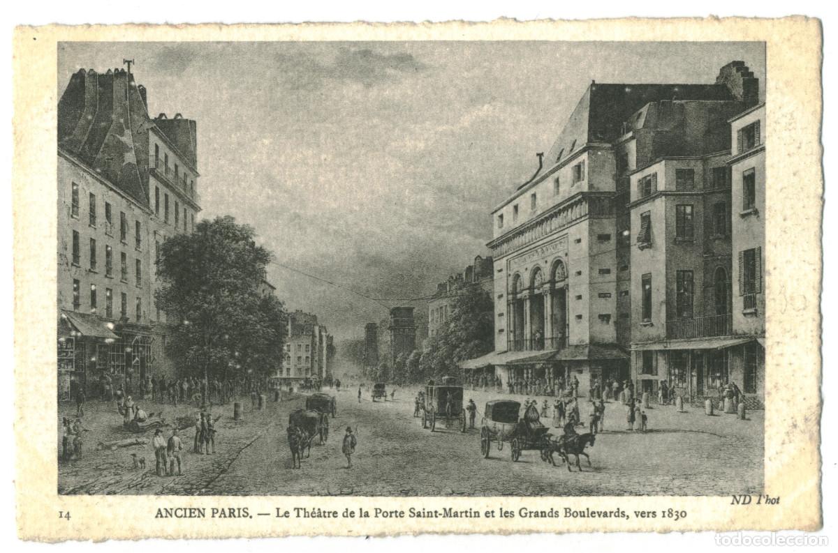 Postales: PARIS_Th&eacute;&acirc;tre de la porte Saint Martin_ND 14 / Teatros Francia