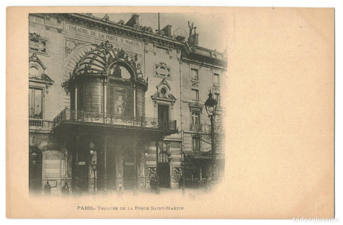 Postales: PARIS_Th&eacute;&acirc;tre de la Porte Saint Martin_Sin datos / Teatros Francia