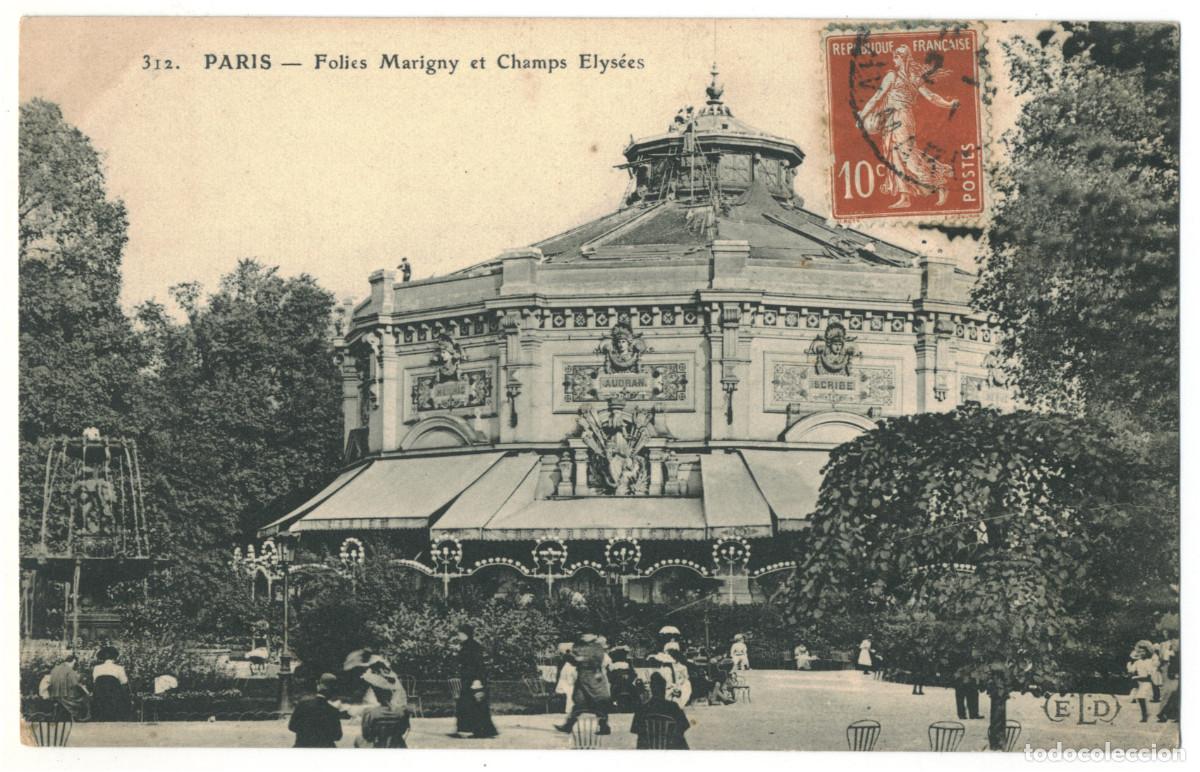 Postales: PARIS_Th&eacute;&acirc;tre Marigny_ELD 312 / Teatros Francia