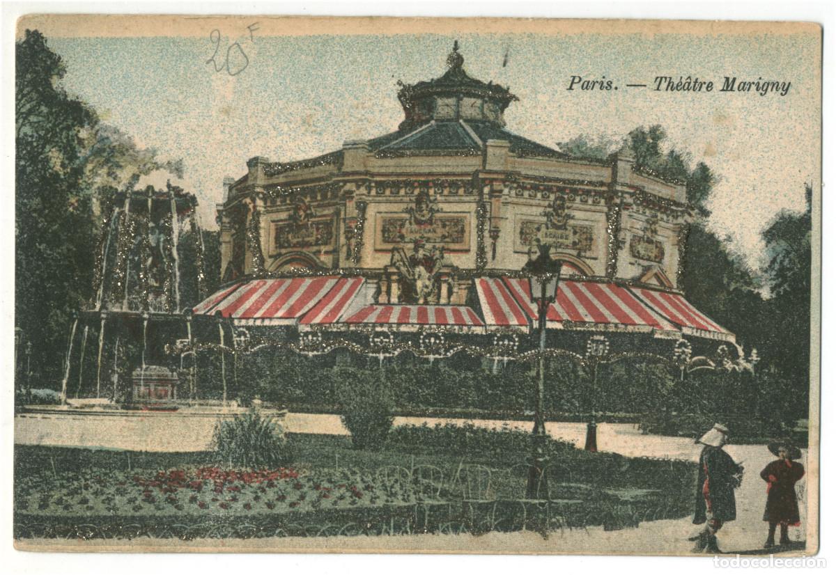 Postales: PARIS_Th&eacute;&acirc;tre Marigny_Heliochromo / Teatros Francia