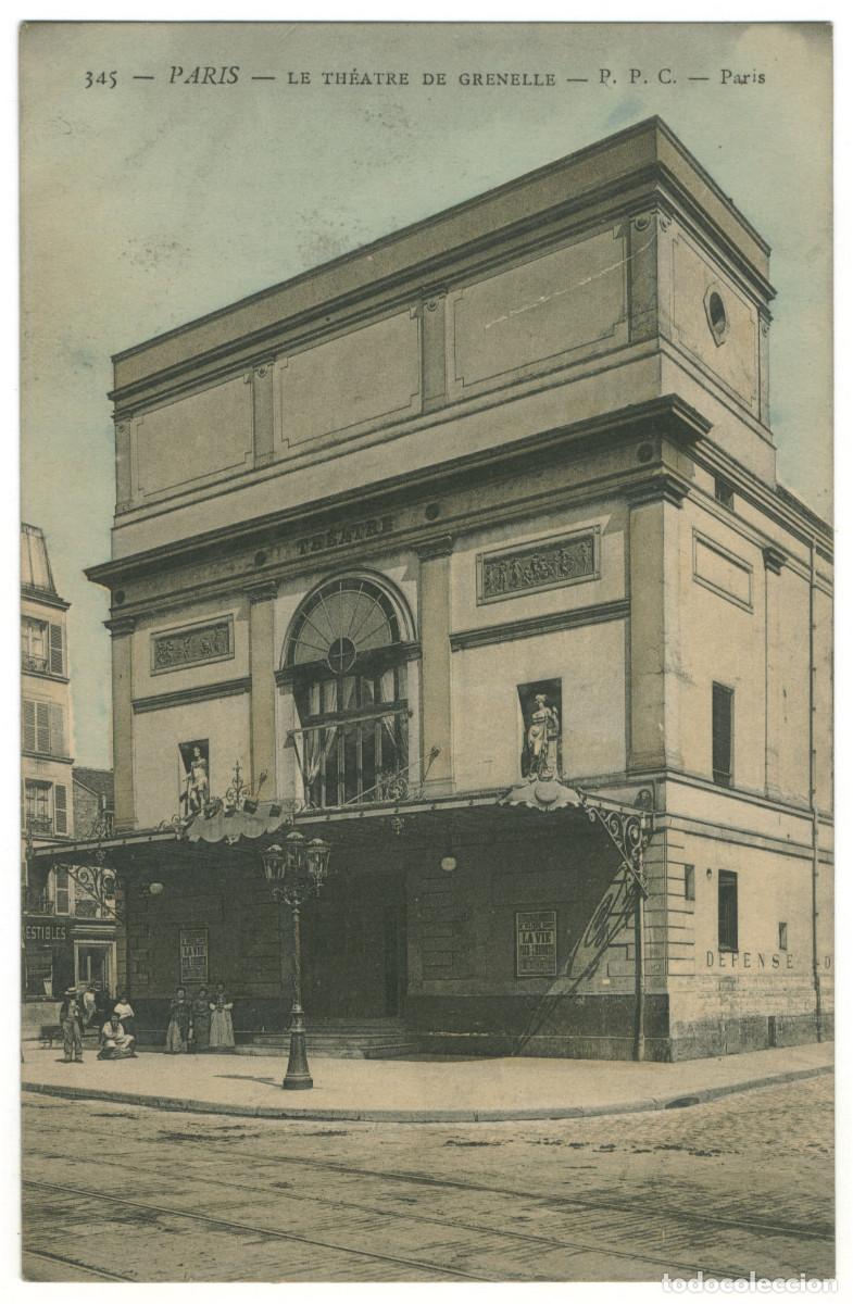 Postales: PARIS_Th&eacute;&acirc;tre de Grenelle_P.P.C. 345 / Teatros Francia