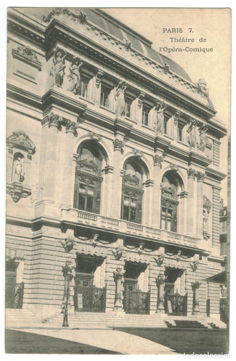 Postales: PARIS_Th&eacute;&acirc;tre de l'Op&eacute;ra Comique_Sin datos 7 / Teatros Francia