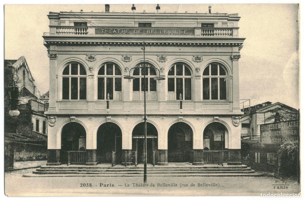 Postales: PARIS_Th&eacute;&acirc;tre de Belleville_F. Fleury 2058 / Teatros Francia