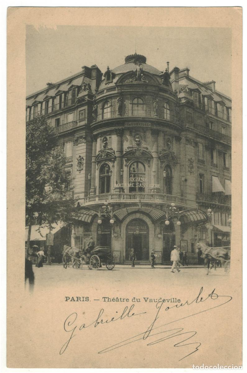 Postales: PARIS_Th&eacute;&acirc;tre du Vaudeville_Sin datos / Teatros Francia