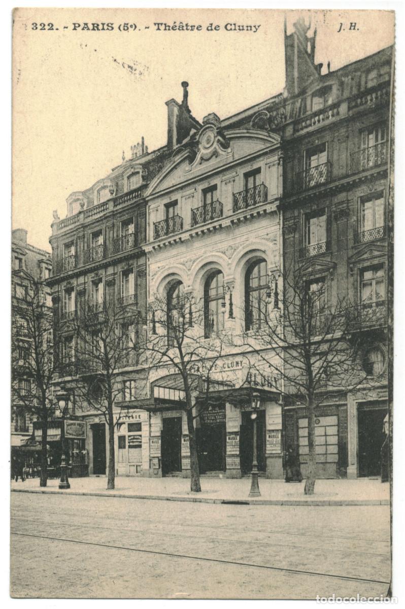 Postales: PARIS_Th&eacute;&acirc;tre de Cluny_J.H. 322 / Teatros Francia